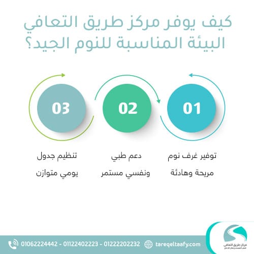 كيف يوفر مركز طريق التعافي البيئة المناسبة للنوم الجيد؟